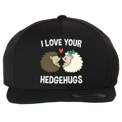 I Love Your Hedgehugs Rotic Valentines Day Hedgehog Gift Wool Snapback Cap