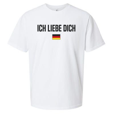 I Love You In German Language Germany Funny German Saying Sueded Cloud Jersey T-Shirt