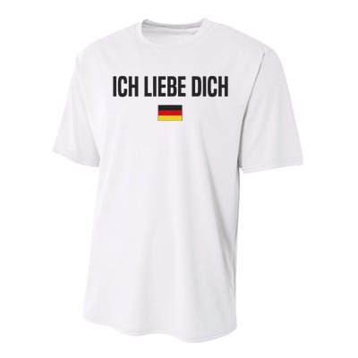 I Love You In German Language Germany Funny German Saying Performance Sprint T-Shirt