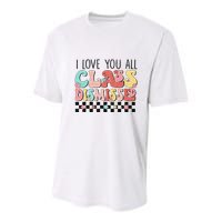 I Love You All Class Dismissed Groovy Teacher Last Day Youth Performance Sprint T-Shirt