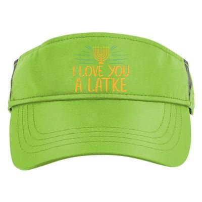 I Love You A Latke Funny Jewish Pun Hanukkah Chanukah Gift  Adult Drive Performance Visor