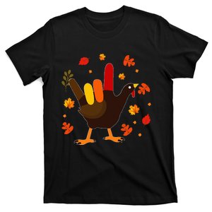 I Love You Hand Sign Turkey Cool ASL Thanksgiving T-Shirt