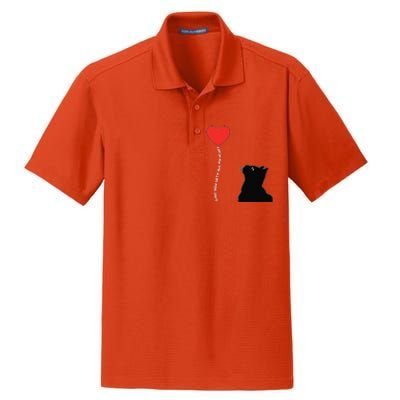 I Love You With All My Heart Valentines Day Cat Kitten Love Dry Zone Grid Polo