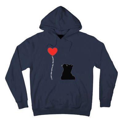 I Love You With All My Heart Valentines Day Cat Kitten Love Tall Hoodie