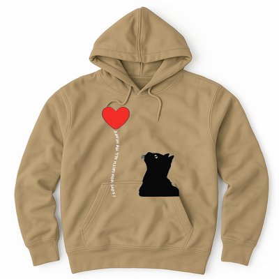 I Love You With All My Heart Valentines Day Cat Kitten Love Hoodie