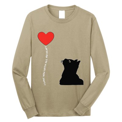 I Love You With All My Heart Valentines Day Cat Kitten Love Long Sleeve Shirt