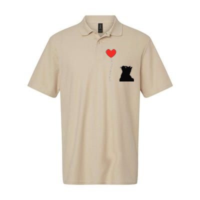 I Love You With All My Heart Valentines Day Cat Kitten Love Softstyle Adult Sport Polo