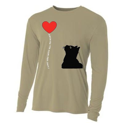 I Love You With All My Heart Valentines Day Cat Kitten Love Cooling Performance Long Sleeve Crew