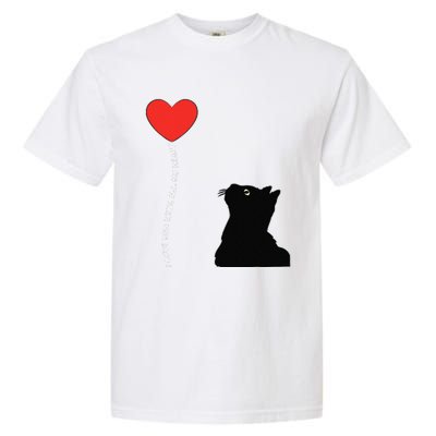 I Love You With All My Heart Valentines Day Cat Kitten Love Garment-Dyed Heavyweight T-Shirt