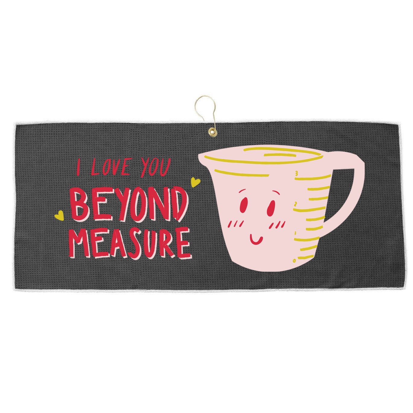 I Love You Beyond Measure Large Microfiber Waffle Golf Towel