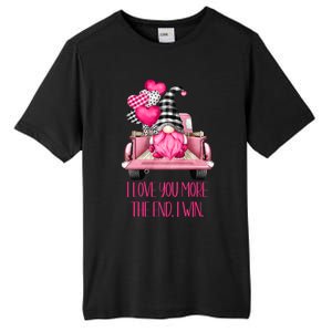 I Love You More Pink Gnome Truck Valentines Day Gift Tall Fusion ChromaSoft Performance T-Shirt