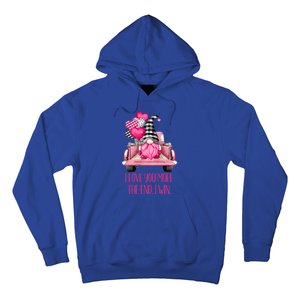 I Love You More Pink Gnome Truck Valentines Day Gift Hoodie