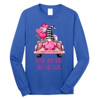 I Love You More Pink Gnome Truck Valentines Day Gift Long Sleeve Shirt