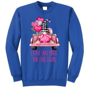 I Love You More Pink Gnome Truck Valentines Day Gift Sweatshirt