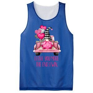 I Love You More Pink Gnome Truck Valentines Day Gift Mesh Reversible Basketball Jersey Tank