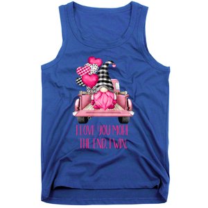 I Love You More Pink Gnome Truck Valentines Day Gift Tank Top