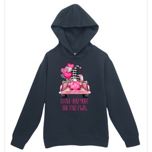 I Love You More Pink Gnome Truck Valentines Day Gift Urban Pullover Hoodie