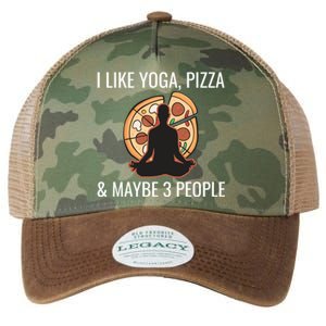 I Like Yoga Pizza And Maybe 3 People Funny Introvert Gift Meaningful Gift Legacy Tie Dye Trucker Hat