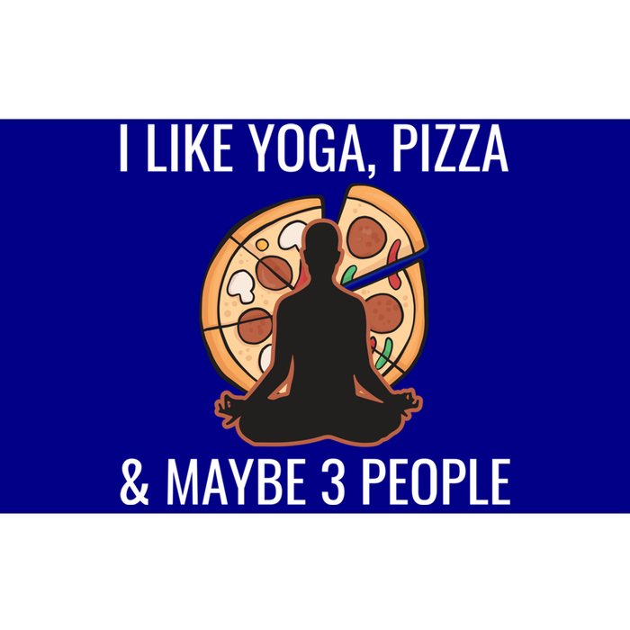 I Like Yoga Pizza And Maybe 3 People Funny Introvert Gift Meaningful Gift Bumper Sticker