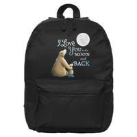 I Love You To The Moon And Back 16 in Basic Backpack