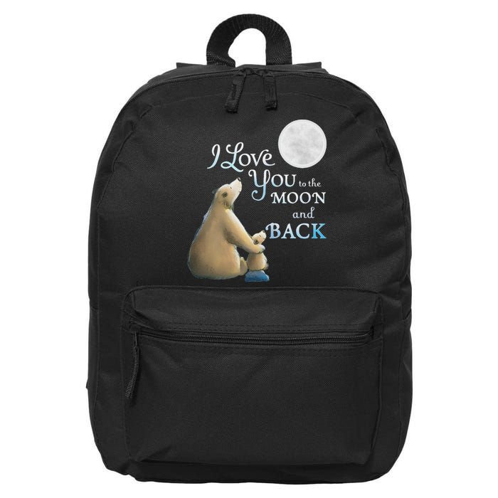 I Love You To The Moon And Back 16 in Basic Backpack