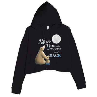 I Love You To The Moon And Back Crop Fleece Hoodie