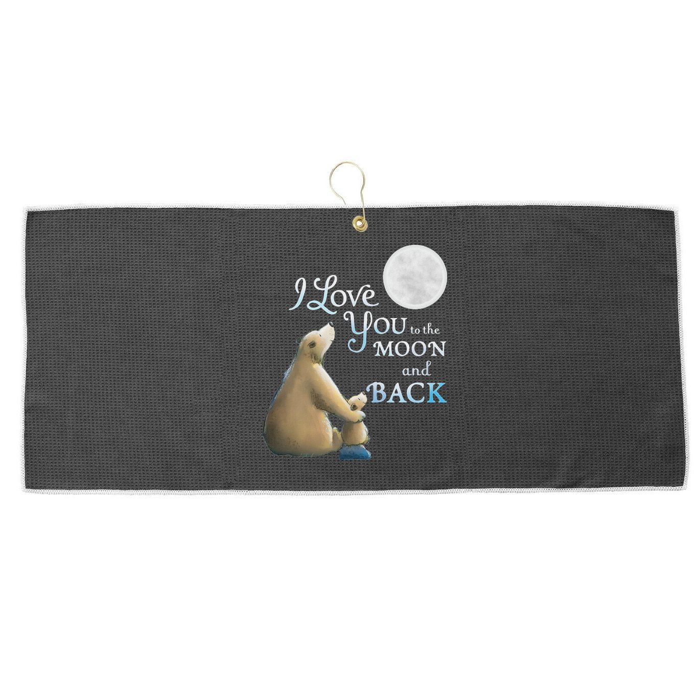 I Love You To The Moon And Back Large Microfiber Waffle Golf Towel