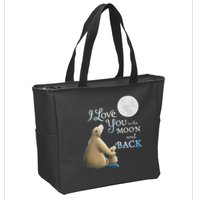 I Love You To The Moon And Back Zip Tote Bag