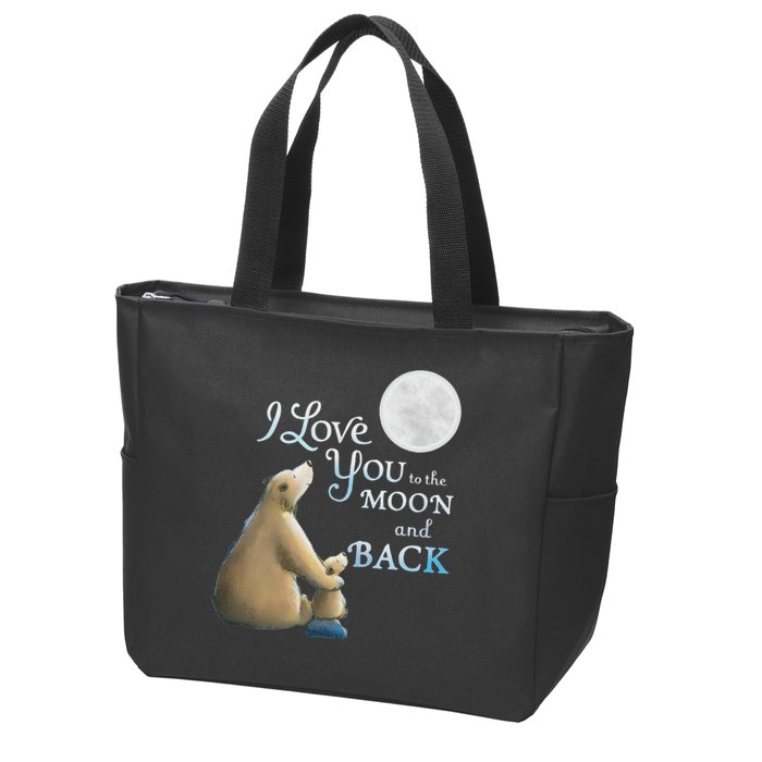 I Love You To The Moon And Back Zip Tote Bag