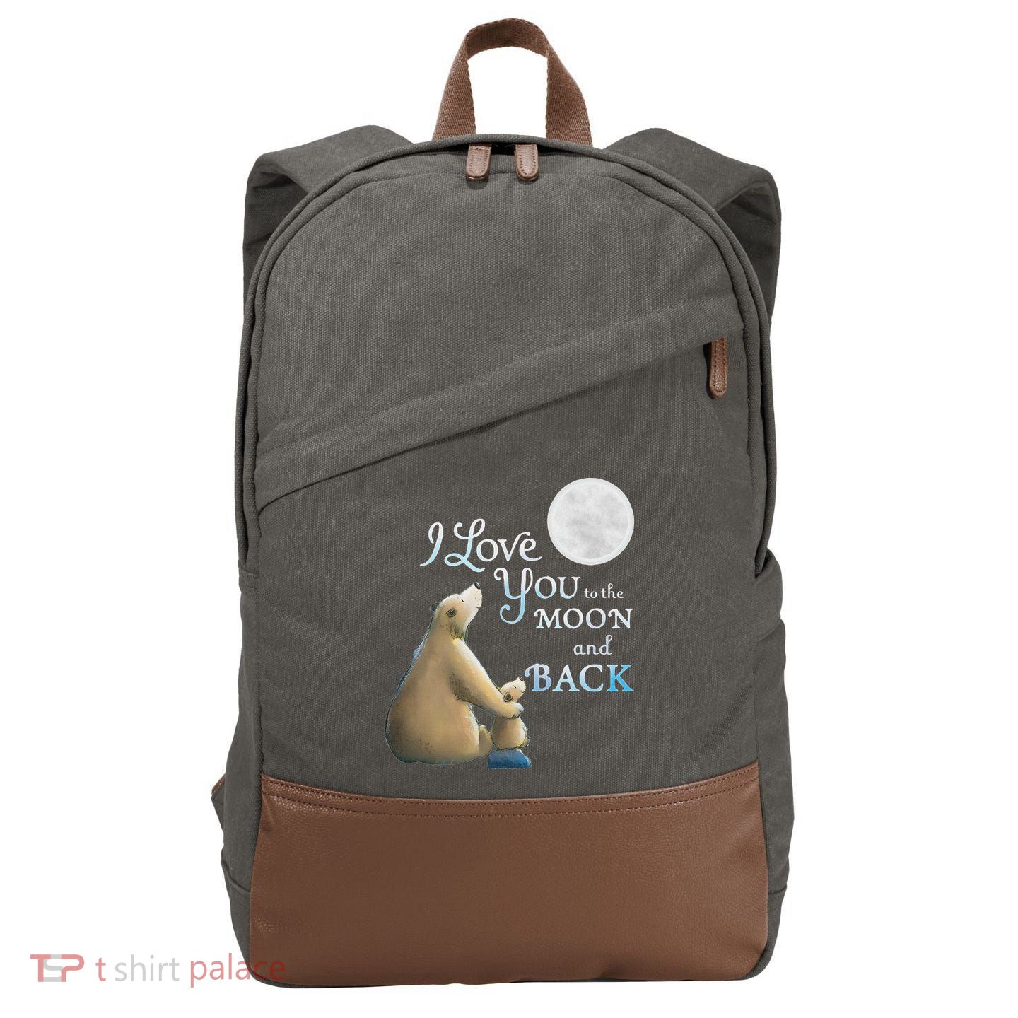 I Love You To The Moon And Back Cotton Canvas Backpack