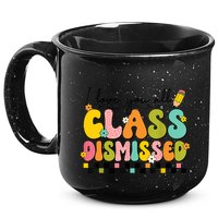 I Love You All Class Dismissed Retro Groovy Teacher Last Day 15oz Campfire Ceramic Mug