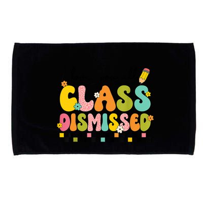 I Love You All Class Dismissed Retro Groovy Teacher Last Day Microfiber Hand Towel