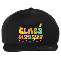 I Love You All Class Dismissed Retro Groovy Teacher Last Day Wool Snapback Cap