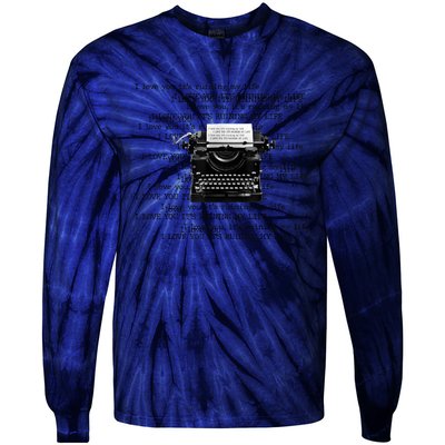 I Love You ItS Ruining My Life Typewriter Quotes Tie-Dye Long Sleeve Shirt