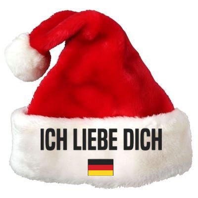 I Love You In German Language Germany Funny German Saying Premium Christmas Santa Hat