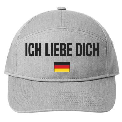 I Love You In German Language Germany Funny German Saying 7-Panel Snapback Hat