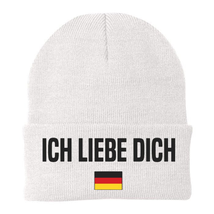 I Love You In German Language Germany Funny German Saying Knit Cap Winter Beanie