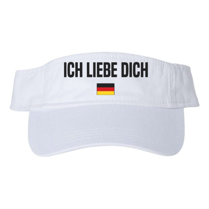 I Love You In German Language Germany Funny German Saying Valucap Bio-Washed Visor