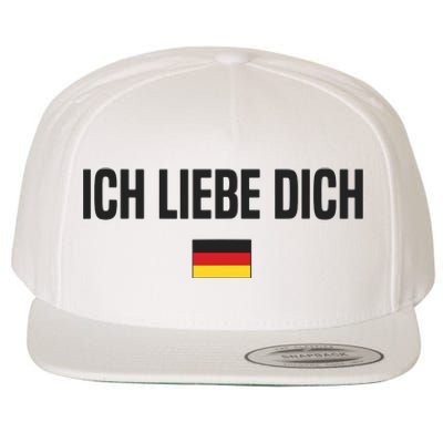 I Love You In German Language Germany Funny German Saying Wool Snapback Cap