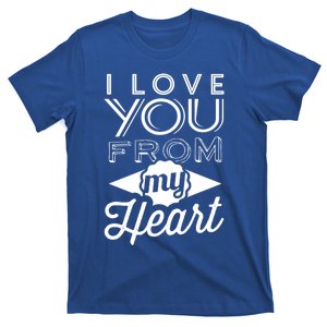 I Love You From My Heart Happy Valentine's Day White Pink Gift T-Shirt