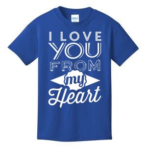 I Love You From My Heart Happy Valentine's Day White Pink Gift Kids T-Shirt