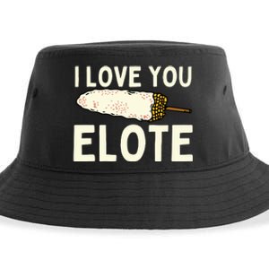 I Love You Elote Mexican Corn Sustainable Bucket Hat