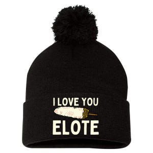 I Love You Elote Mexican Corn Pom Pom 12in Knit Beanie