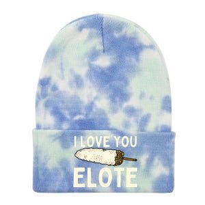 I Love You Elote Mexican Corn Tie Dye 12in Knit Beanie