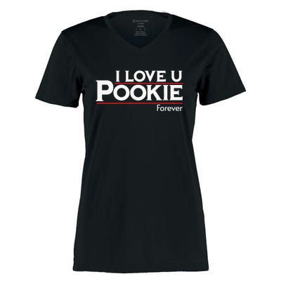 I Love You Pookie Forever Women's Momentum V-Neck T-Shirt