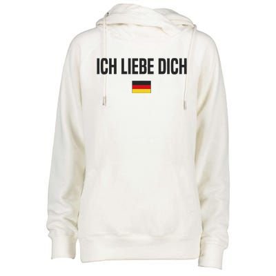 I Love You In German Language Germany Funny German Saying Womens Funnel Neck Pullover Hood