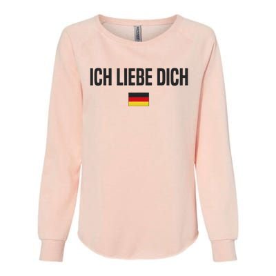 I Love You In German Language Germany Funny German Saying Womens California Wash Sweatshirt