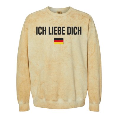 I Love You In German Language Germany Funny German Saying Colorblast Crewneck Sweatshirt