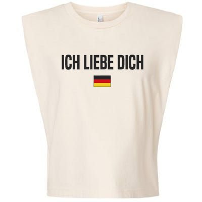 I Love You In German Language Germany Funny German Saying Garment-Dyed Women's Muscle Tee