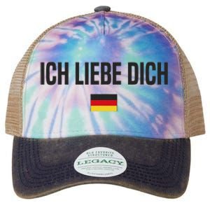 I Love You In German Language Germany Funny German Saying Legacy Tie Dye Trucker Hat